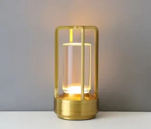 Retro LED Camping Lantern, Rechargeable, Dimmable, IPX4 Waterproof, Type-C USB