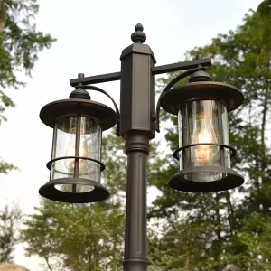 Retro Outdoor Garden Light Waterproof IP65 220V Garden Lamp Pole Courtyard Villa Park Decorative LED Garden Light