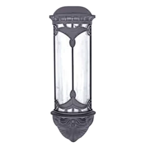 Retro Outdoor Wall Lamp Waterproof Black Glass Shade Decorative Exterior Lighting for Courtyard Entryway