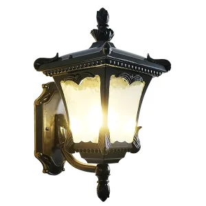 Retro Rustic Vintage Exterior Outdoor Wall Light Black Aluminum Wall Light Waterproof Anti Rust Sconce Outdoor Wall Lamp