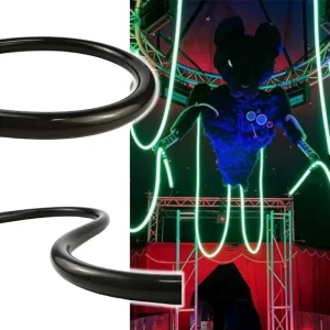 Rgb Fullcolor Programmable 360 Degree IP65 24V Outdoor Black Tube Silicone Neon Rope Strip Flex Led Ra95 10m 2 Year Warranty