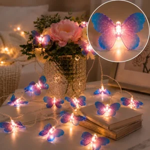 Romantic LED Butterfly Fairy String Lights Battery Powered for Home Garden Party Holiday Birthday Wedding Decoration