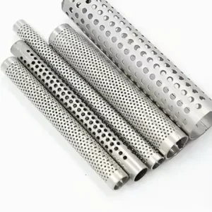 Round Hole Perforated Tube Filter 304L Stainless Steel Perforated Metal Cylinder