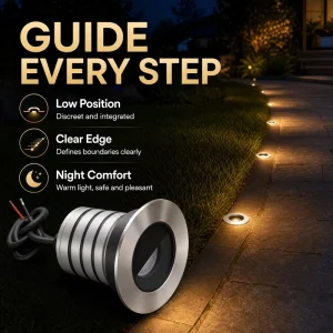 Round LED Underground Light Adjustable 24V 220V Garden Landscape Decking Buried 2700-6000K Ground Lighting
