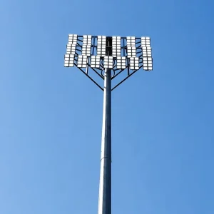 Rugby Field Lighting IP65 LED 18m 20m 25m 30m Hot Galvanized High Mast Poles