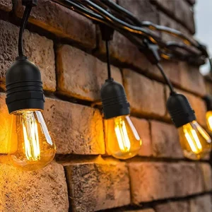 S14 Edison Dimmable Shatterproof Bulb Light Outdoor Waterproof Solar Plug Garden Courtyard Party Wedding Camping String Light
