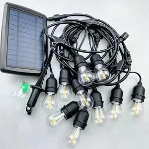 S14 Marquee Light Outdoor Waterproof Sphere Landscaping Decoration LED String Lights Crystal 24V IP67