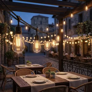S14 Outdoor String Lights Waterproof Bulb Patio Lights for Cafe Restaurant Backyard Garden Decoration
