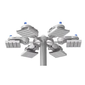 SF09 Multi-Head LED High Mast Light Silver Modular High-Lumen Outdoor Lighting for Stadiums Airports and Ports