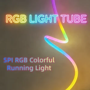 SPI Chasing Tube Light RGB 25mm 360° Lighting 3D Bend SK6812 RGB Neon Flex Rope Light for Bar Disco Decor