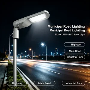 ST29 240W High Power LED Street Light 100-277V AC 160lm/W LUMILEDS 5050 IP66 Heavy Duty Roadway