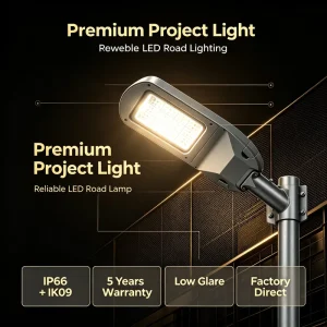 ST29 Industrial Park LED Street Light 100-277V AC 40W-240W 160lm/W LUMILEDS 5050 IP66 Factory Area Lamp