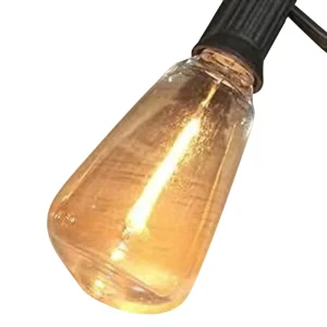 ST38 Outdoor String Lights LED IP44 Solar Plug-in 2700K Waterproof Conical Style Garden Night Market Camping Decorative Lights