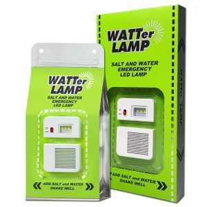 Salt Water-Powered Emergency LED Lamp, Battery-Free, Portable Survival Light, Camping Hiking and Outage Use