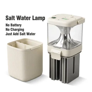 Salt Water Powered Waterproof Battery-Free LED Emergency Camping Lantern with Changeable Colors