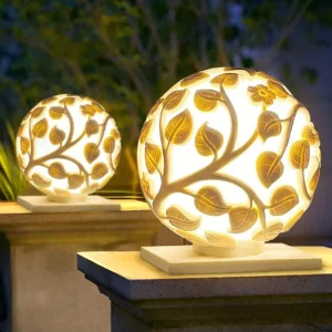 Sandstone Outdoor Garden Lamp Decorative Pillar Light Courtyard Path Artistic Sandstone Garden Lamp Pillar