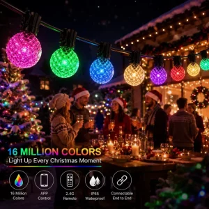 Scene Lighting Smart String Lights with LED Decorative Lights for Garden Gazebo Wedding Festival Ambience Decor Set