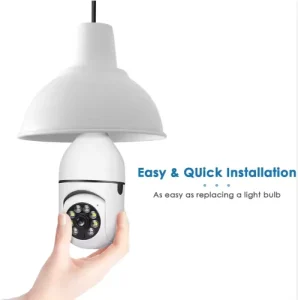 Security Camera 1080P HD Bulb Camera with WiFi Wide Angle Night Vision Cloud & Memory Card Storage Low Illumination.