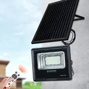 Security Garden IP65 Remote Control High Lumen Mono Solar Panel Outdoor 50W 100W 200W 300W 500W Solar LED Flood Light
