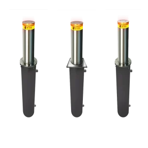 Semi Automatic Hydraulic Rising Bollard System Road Security Steel Bollards Cemented Carbide