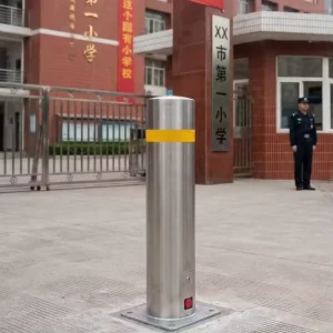 Semi-Automatic Telescopic Bollard Stainless Steel Rising Post Remote Control Driveway Security Parking Management