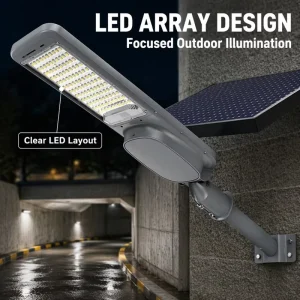 Separated 500W Solar Road Light Sand Grey Diecast Aluminum PC 5054 LED 50AH Mono Solar Panel Triple Control IP66 Battery Outdoor