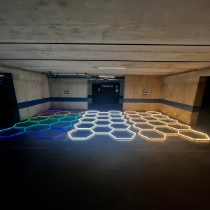 Shop Party Barber Supermarket Hexagon Light Club Honeycomb Light RGB Ceiling Detailing LED Hexagon Light