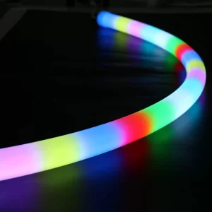 Silicone 360 Degree Flex Neon LED Tube Light 12V 24V WS2811 16703 RGB RGBW DMX512 D22 D30 Silicone Neon LED Strip
