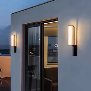 Simple Decorative Outdoor Wall Lamp for Villa Garden Waterproof LED Light PC Body for Courtyard Exterior Door Side Wall Decor