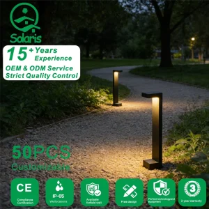 Simple L-Shaped LED Lawn Light for Garden Courtyard & Outdoor Waterproof Aluminum Body with Electric Power Supply