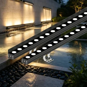 Simple Linear Gray Aluminum IP67 Waterproof DC24V High Brightness Adjustable Clamp Led Wall Washer Light 3000K-6000K Outdoor