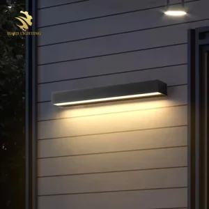 Simple Style Rechargeable LED Indoor Outdoor Wall Light IP65 Waterproof Long Strip Porch Durable PC Black White Bedroom Wall
