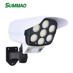 Simulation Monitoring Camera Solar Sensor Wall Lamp LED Strong Light Outdoor