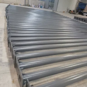 Single-Arm Galvanized Steel Octagonal Street Lamp Pole Post for Road Highway