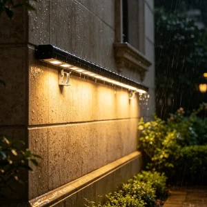 Slim Long Strip Gray Aluminum LED Outdoor IP67 Waterproof High Brightness Ra80 DC24V Adjustable Metal Bracket Wall Washer Light