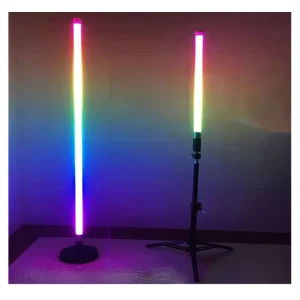 Slim Par Tripod Stand IP65 Theme Park Portable Rechargeable LED Light Colorful Changing Remote Control RGB Light Tube 50000