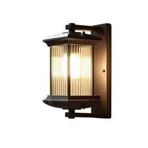 Small Aluminum LED Wall Lamp Chinese Style Outdoor Waterproof Villa Courtyard Balcony Doorway Corridor Wall Light