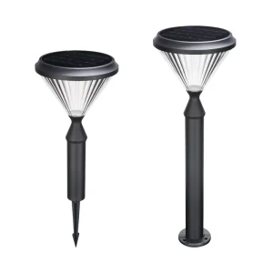 Small Solar Powered LED IP65 Waterproof 6000K Daylight Outdoor Garden Pole Landscape Light for Lawn Pathways