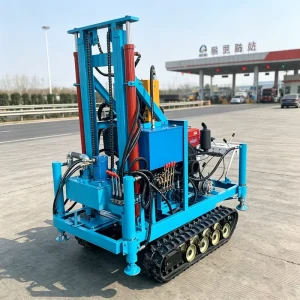 Small Water Well Rig 150m Diesel Hydraulic Borehole Drilling Machine for Village
