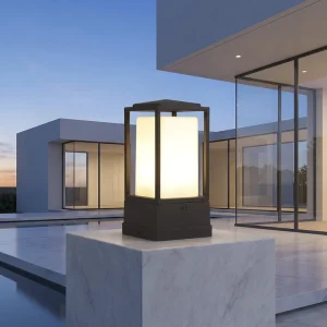 Small Waterproof Outdoor Pillar Light for Garden Courtyard Yard