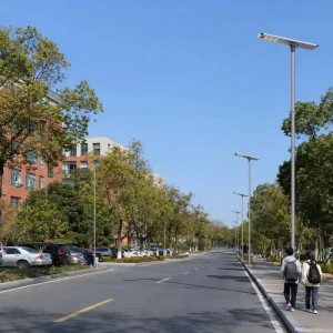 Smart 4G CAT-1 GPS Solar LED Street Lights for Tropical Weak Grid Regions with Multi Day Backup Vandalism and Theft Detection