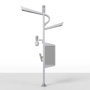 Smart 5G Street Light Pole With LED Light Source IP65 Rating Solar Grid Integrated Urban Road Monitoring Display System