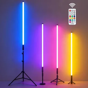 Smart App Control Rechargeable Battery 4ft RGB LED Tube Light Studio Stand Video Light Mood1