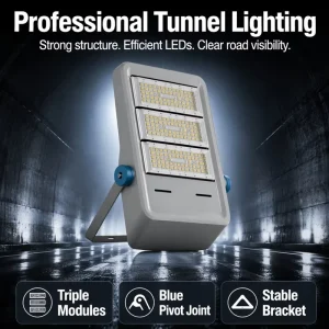 Smart DALI Dimming LED Tunnel Light 0-10V Flicker-Free Multiple CCT Available 20kV for Subway Underground Passage Tunnel Project