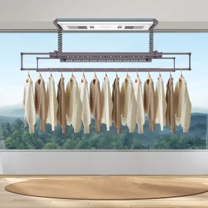 Smart Electronic Ceiling Heating Laundry Dryer with UV Sterilization LED Light Clothes Rack for Indoor Balcony Use