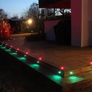 Smart LED Deck Lights Recessed Warm White Deck Outdoor Light LED Garden Lights Outdoor Waterproof LED Decor