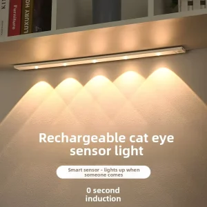 Smart LED Motion sensor Ultra thin PVC IP20 Peephole style Hill shaped Cabinet Light Strip Rechargeable Self adhesive Lighting