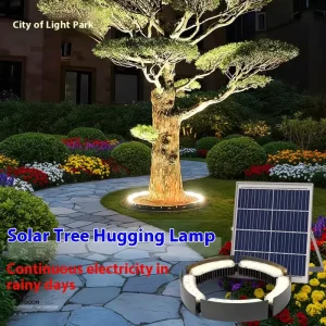 Smart Outdoor Solar Aluminum LED Tree Light IP65 Rated Tree Spotlights Garden Landscape Decoration Ground Plug Solar Tree Lights