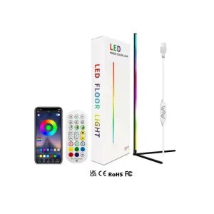 Smart RGB Arc Turkish Sculpture Tripod Living Room Decoration Plug-and-Play Atmosphere Standing LED Tube Light Floor Corner Lamp