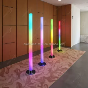 Smart RGB Color Changing Decoration Light Remote Controlled Plastic LED Rainbow Tube with Base